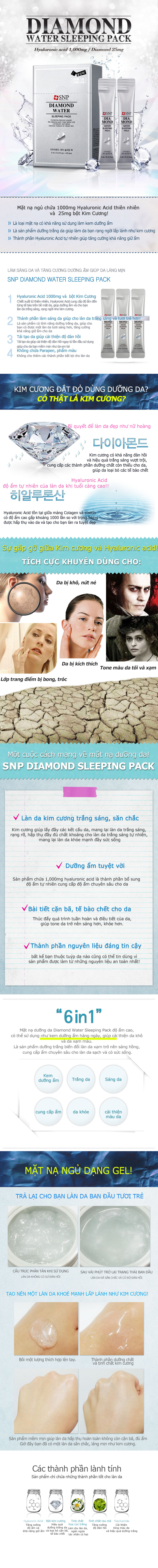 Mặt nạ ngủ dưỡng ẩm Diamond Water - DIAMOND WATER SLEEPING PACK