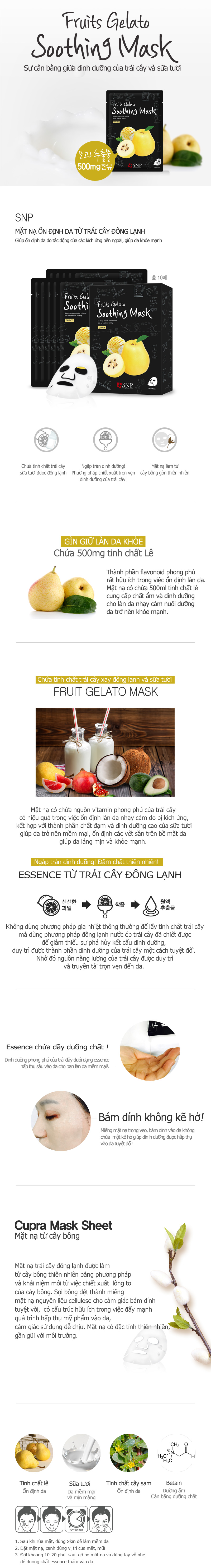 SNP FRUITS GELATO SOOTHING MASK